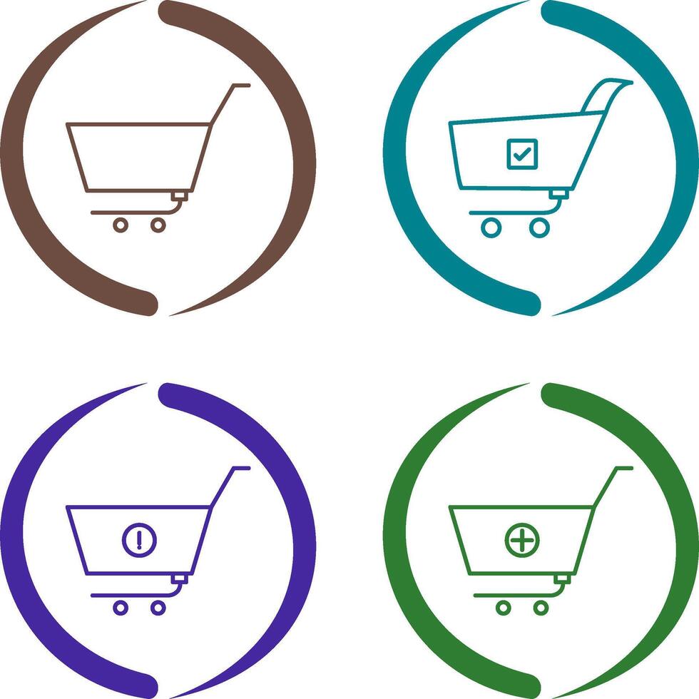 empty cart and confirm order Icon vector