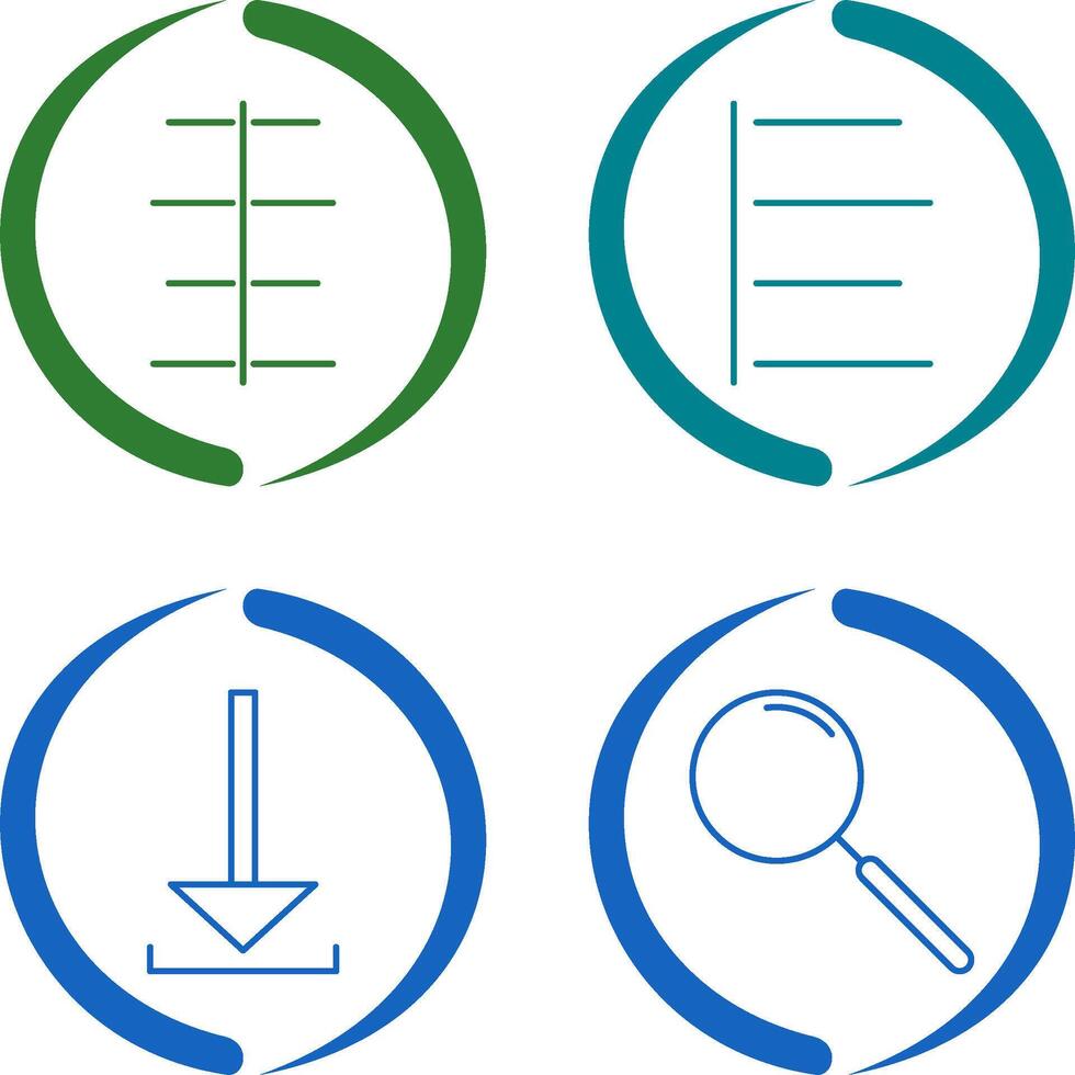 center align and left align Icon vector