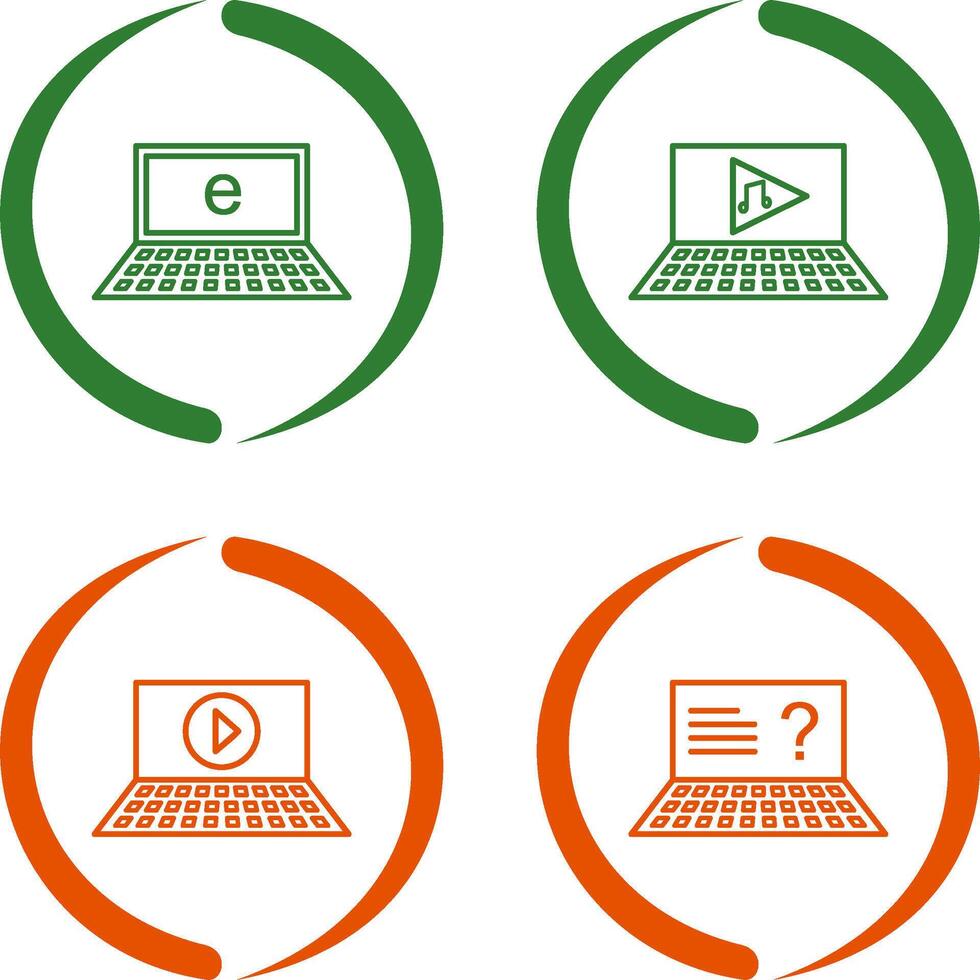 Internet and Play Music Icon vector