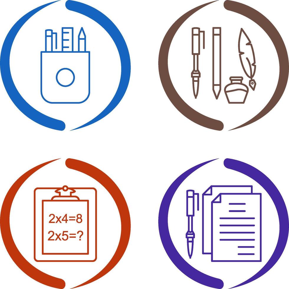 Stationery and Writing Equipment Icon vector