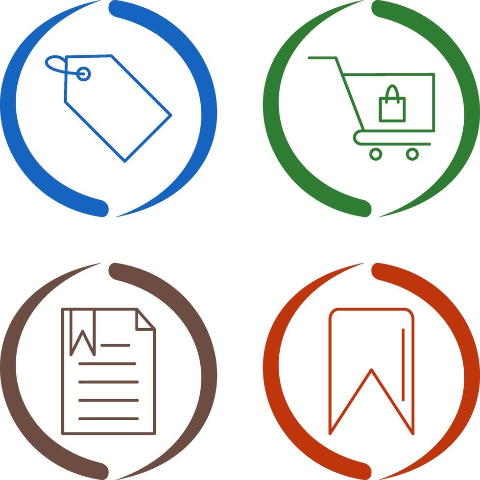tag and cart Icon vector