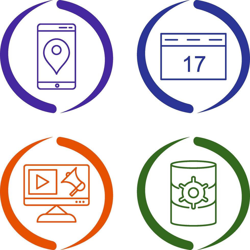 Gps Service and Event Management Icon vector
