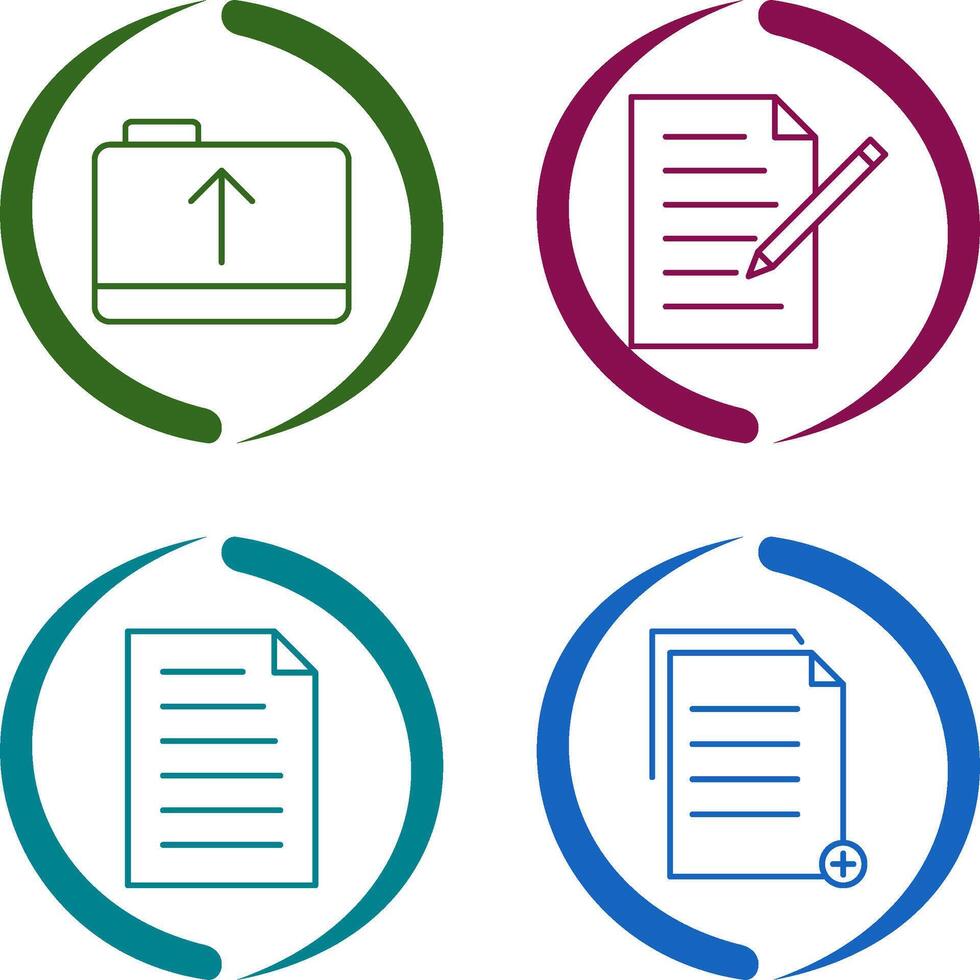 folder and edit document Icon vector