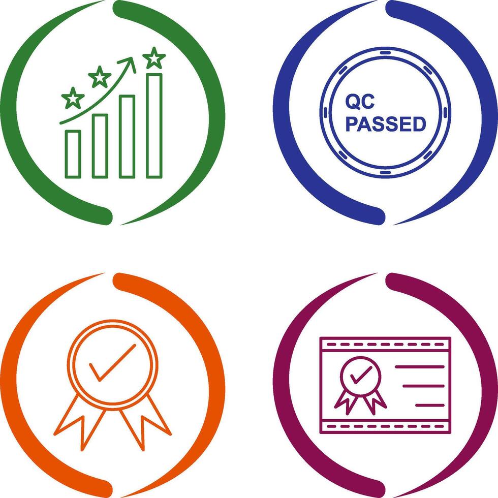 Reputation Management and QC Passed Icon vector