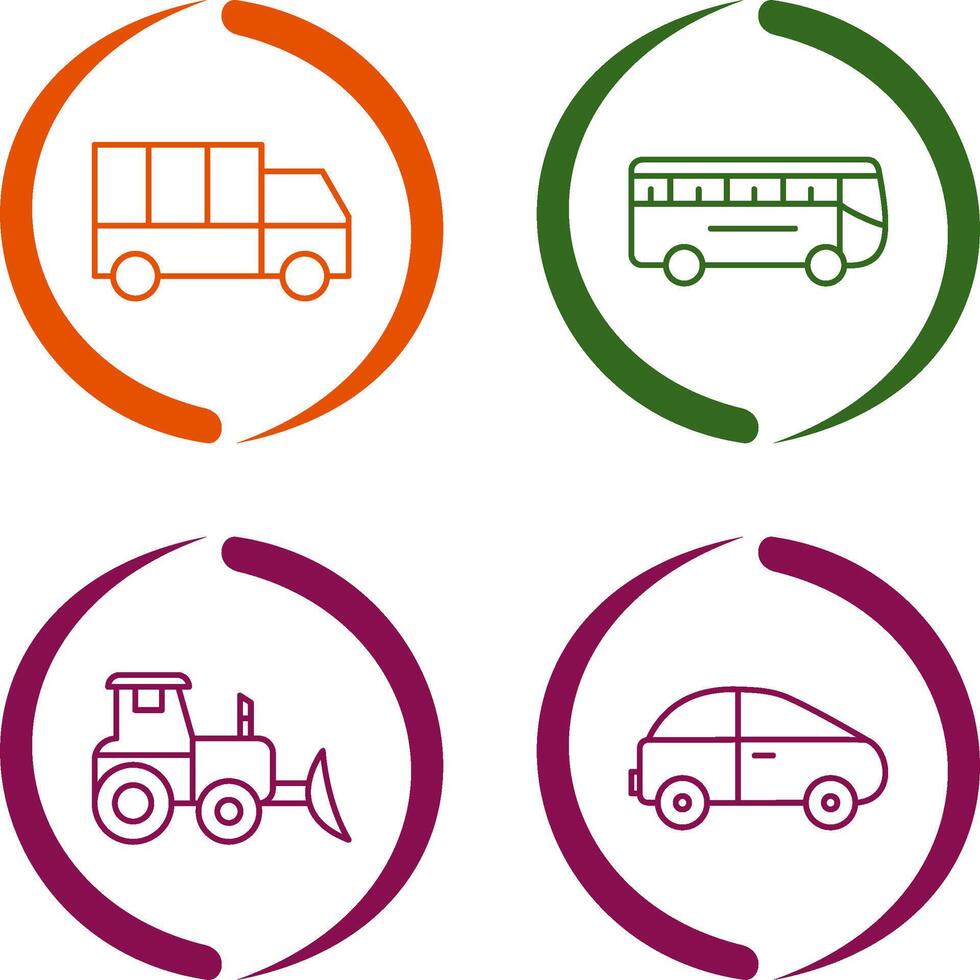 Truck and Bus Icon vector