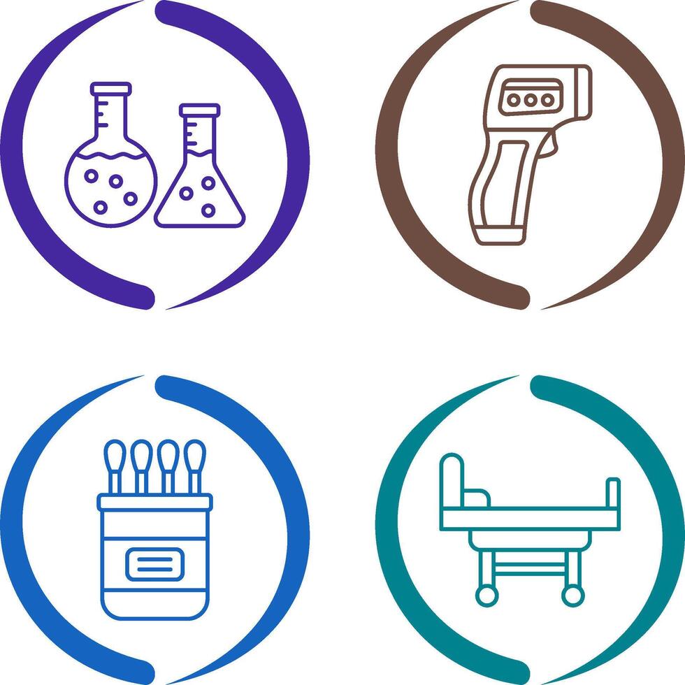 Flask and indicator Icon vector