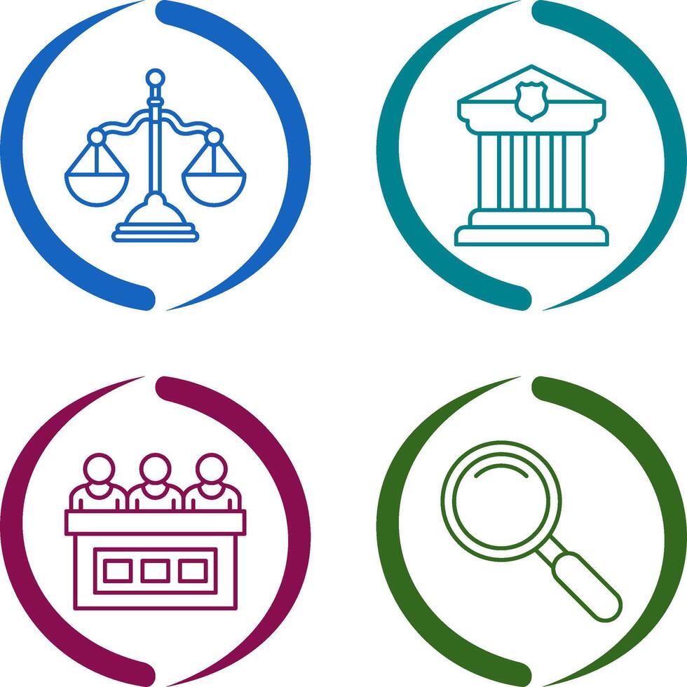 Balance and Courthouse Icon vector