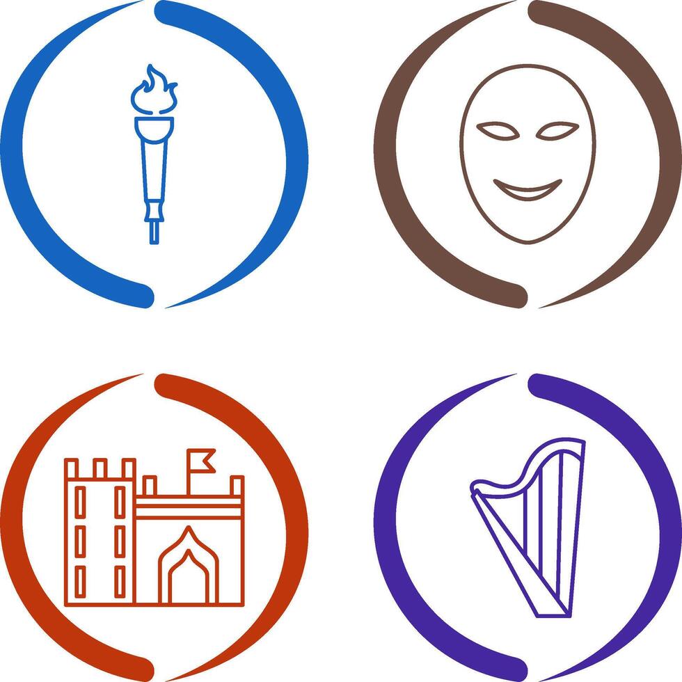 Museum Torch and Ancient Icon vector