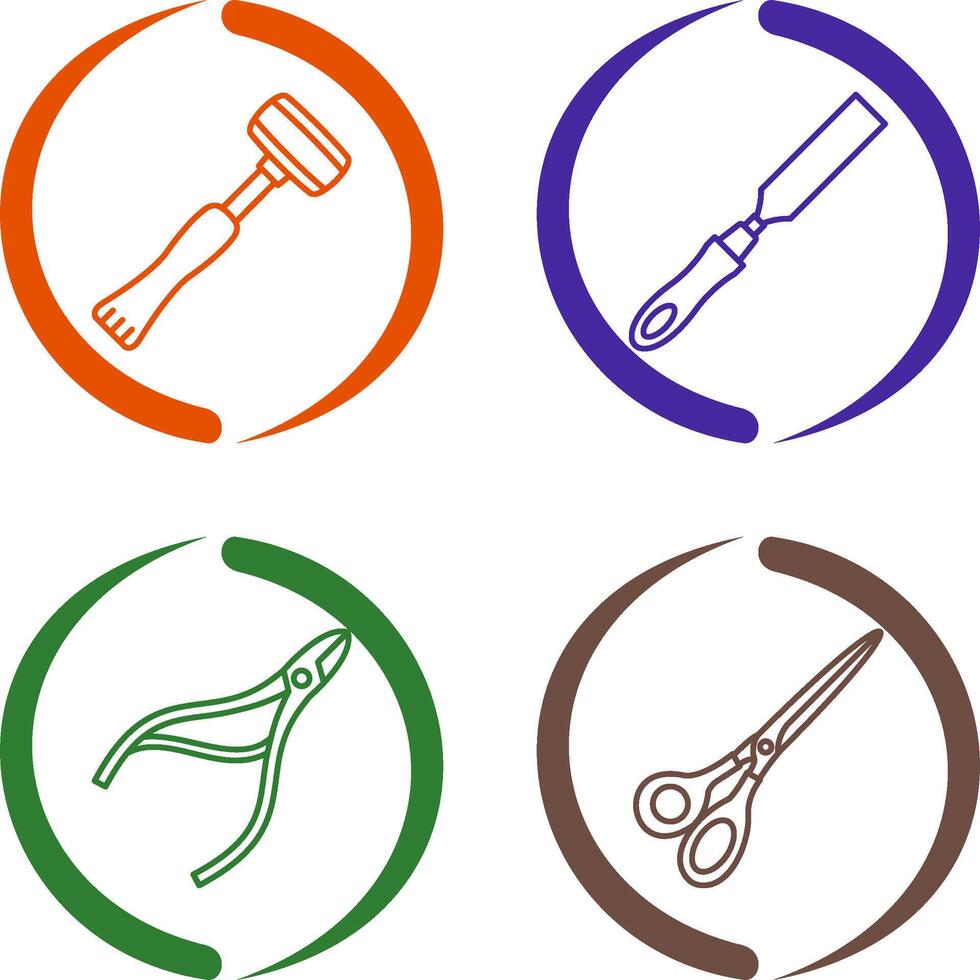 Sledgehmmer and Chisel Icon vector