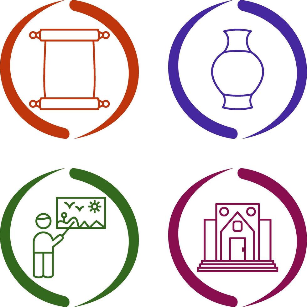 Scroll of Paper and Antique Icon vector