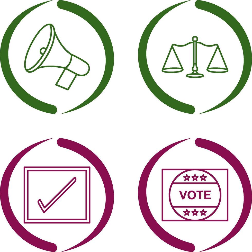 Announcement Speaker and Scale Icon vector