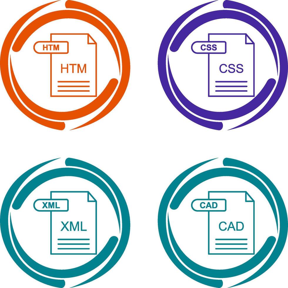 HTM and CSS Icon vector