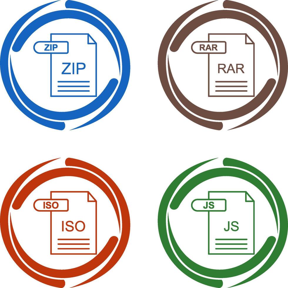 ZIP and RAR Icon vector