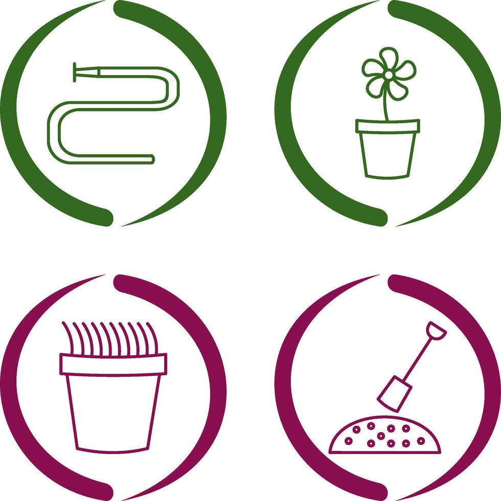 Water Pipe and Lower Pot Icon vector