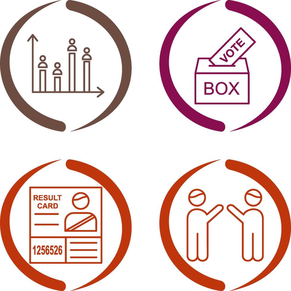 Giing Vote and Candidate and Graph Icon vector