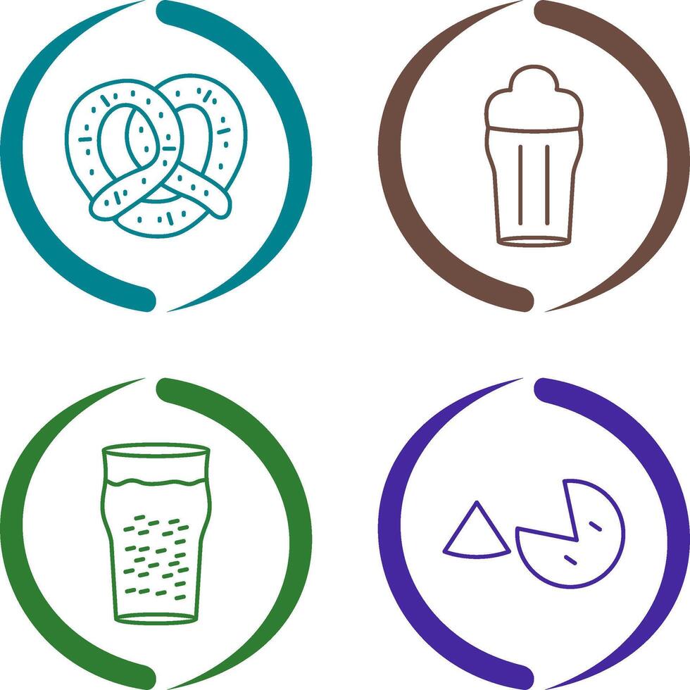 Pretzel and Pint of Beer Icon vector