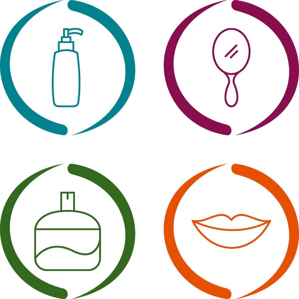 Cosmetic Product and Mirror Icon vector