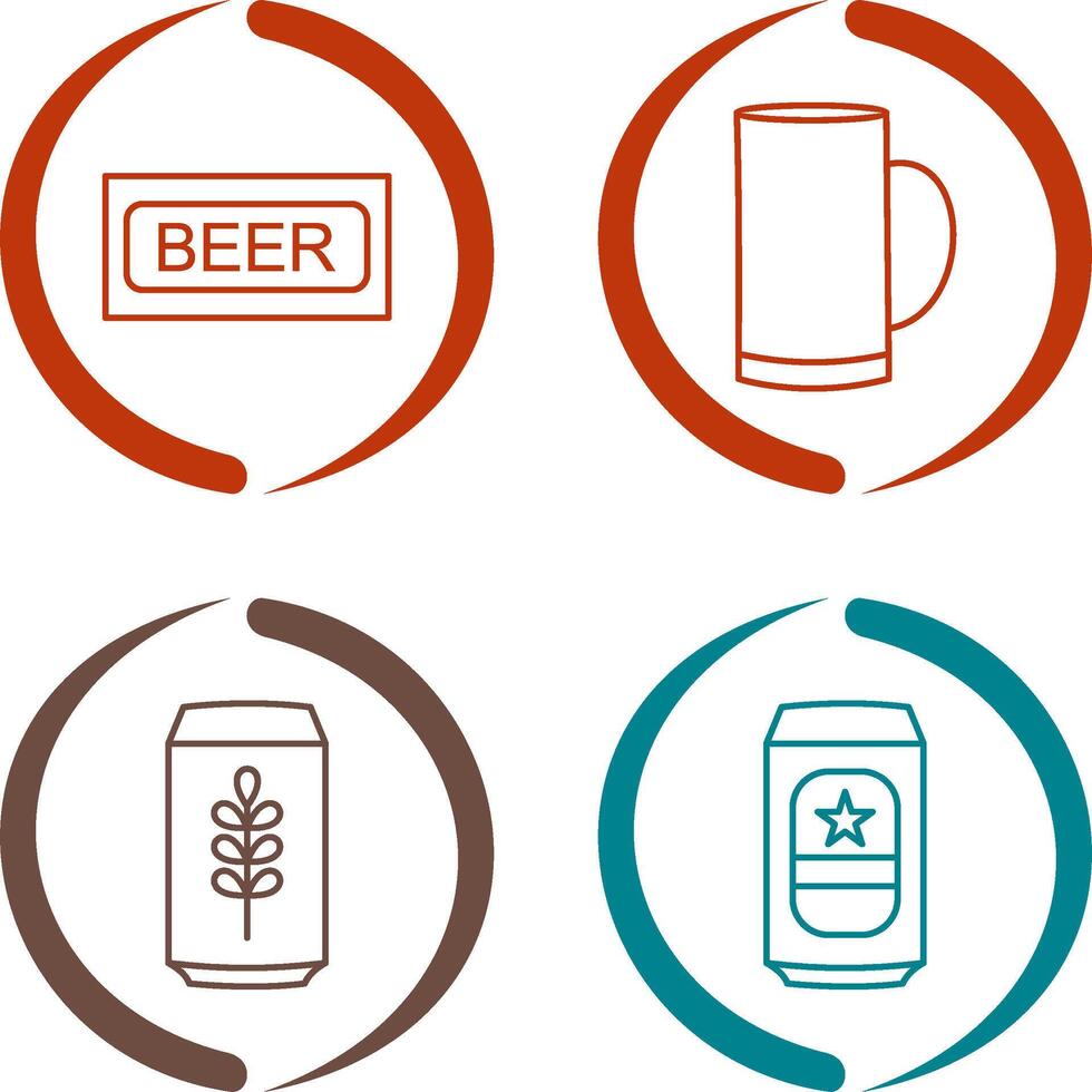 Beer Sign and Beer Mug Icon vector