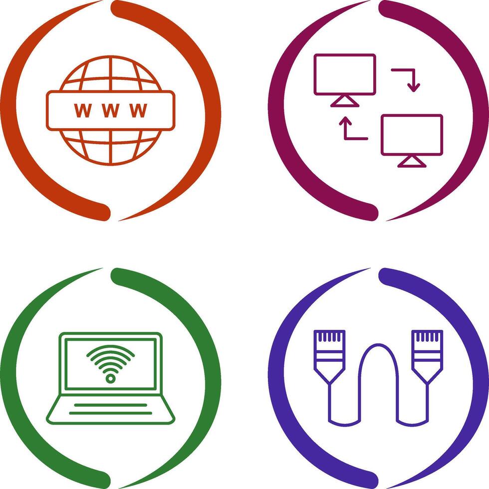 Sharing Systems and World Wide Icon vector