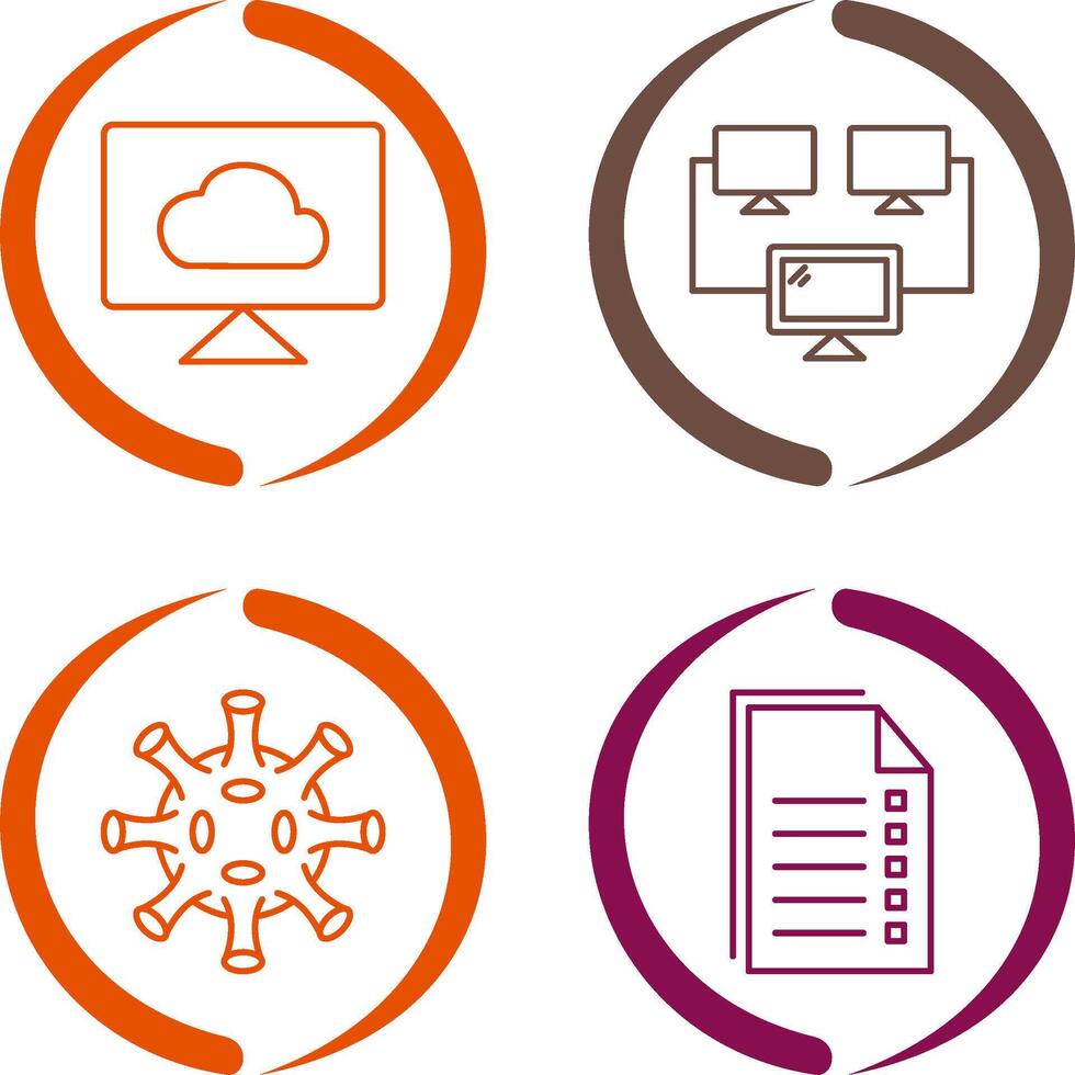 Cloud Systems and Connected Icon vector
