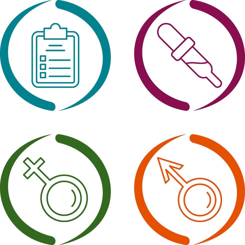 Diagnosis and Dropper Icon vector