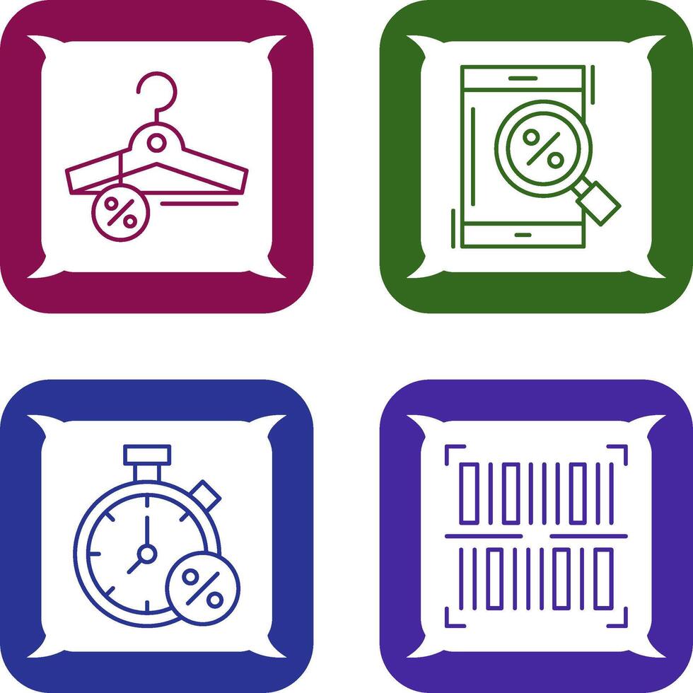 Hanger and Magnifying Glass Icon vector