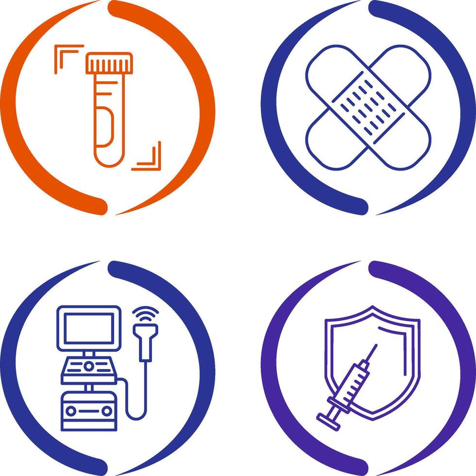 Test Tube and Wound Icon vector