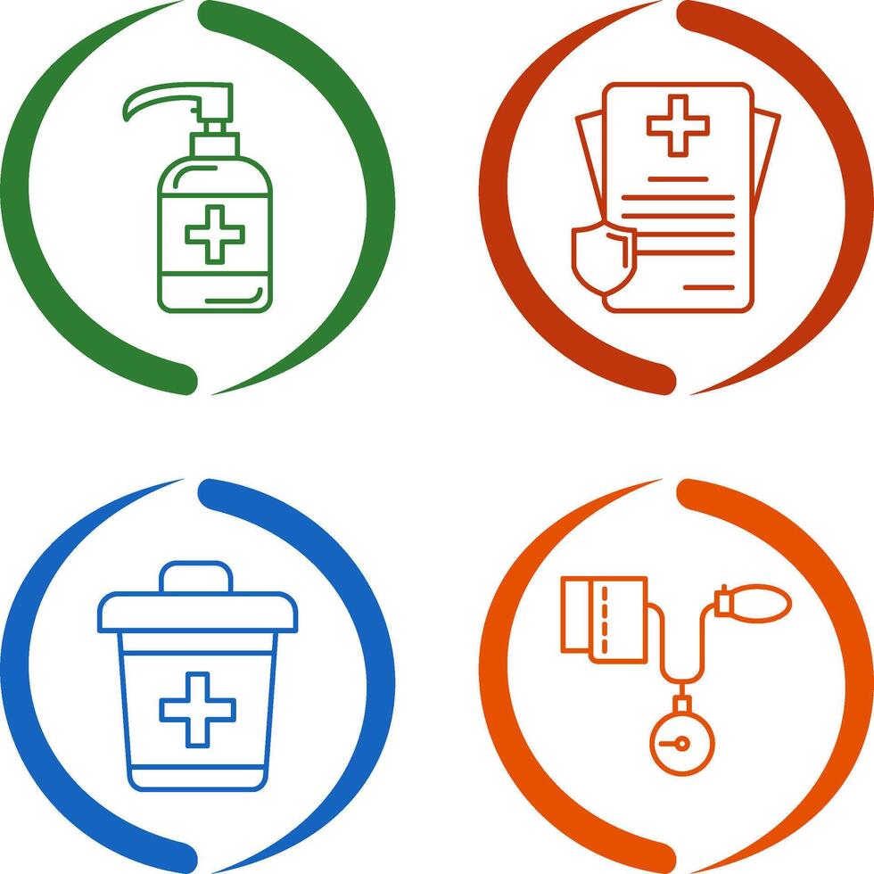 Sanitizer and Receipt Icon vector