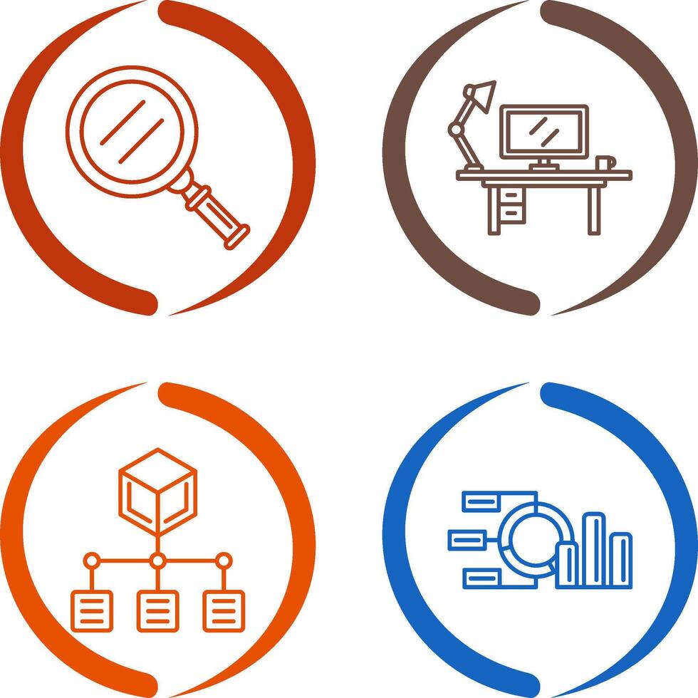 Search and Workspace Icon vector