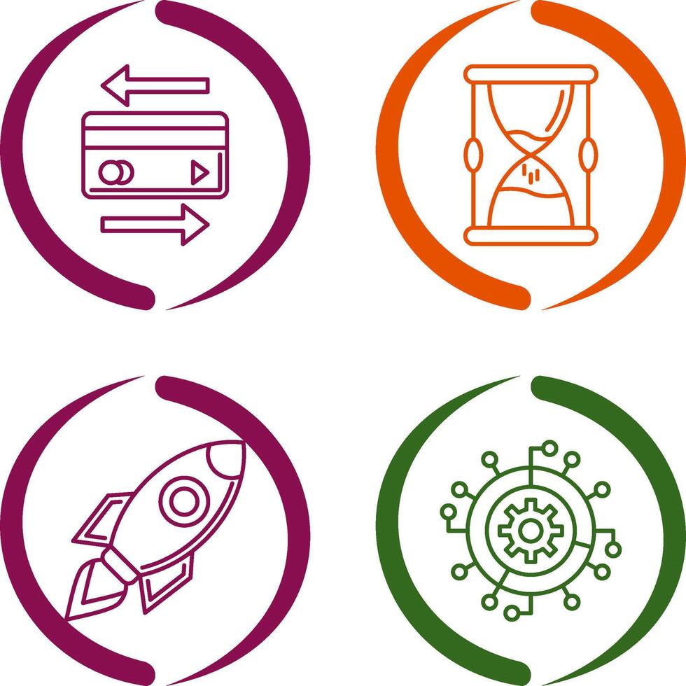 Transaction and Hourglass Icon vector