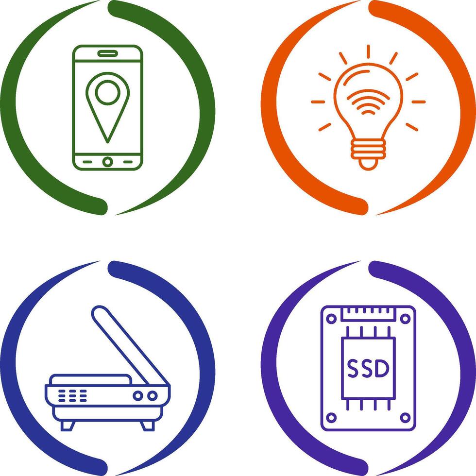 Gps and Smart Energy Icon vector