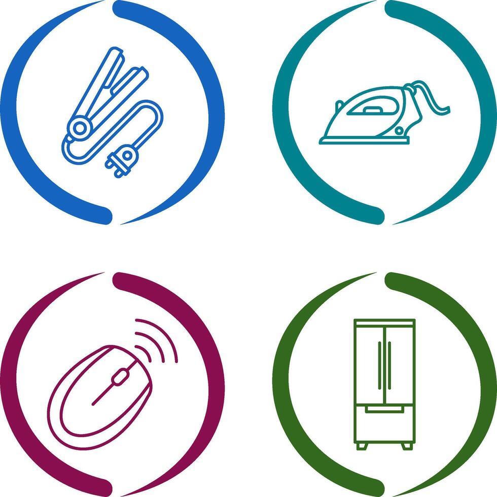 Hair iron and Laundry Icon vector