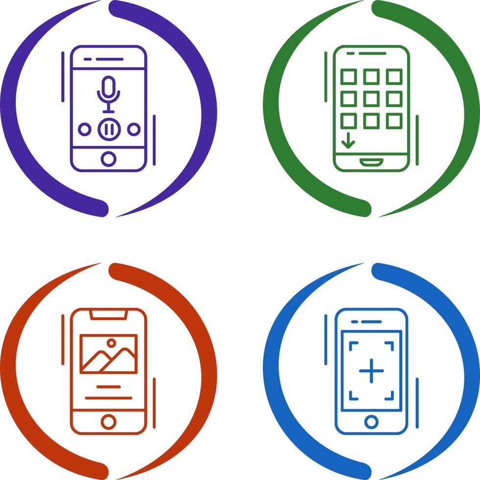 Voice Record and Device Icon vector