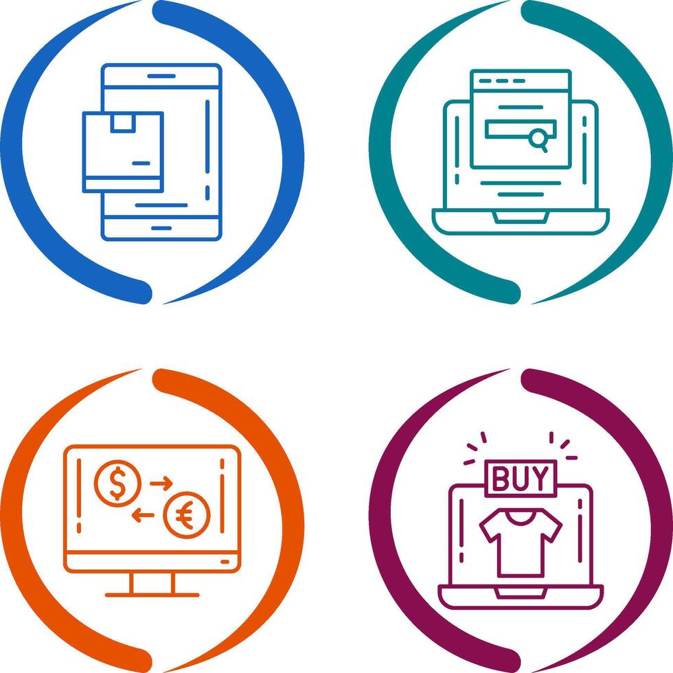 Package and Searching Icon vector