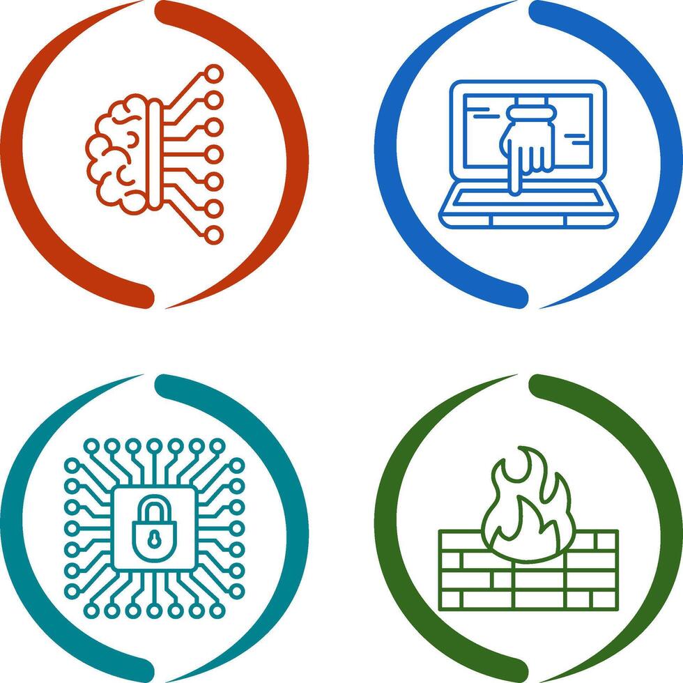 Machine Learning and Hacking Icon vector