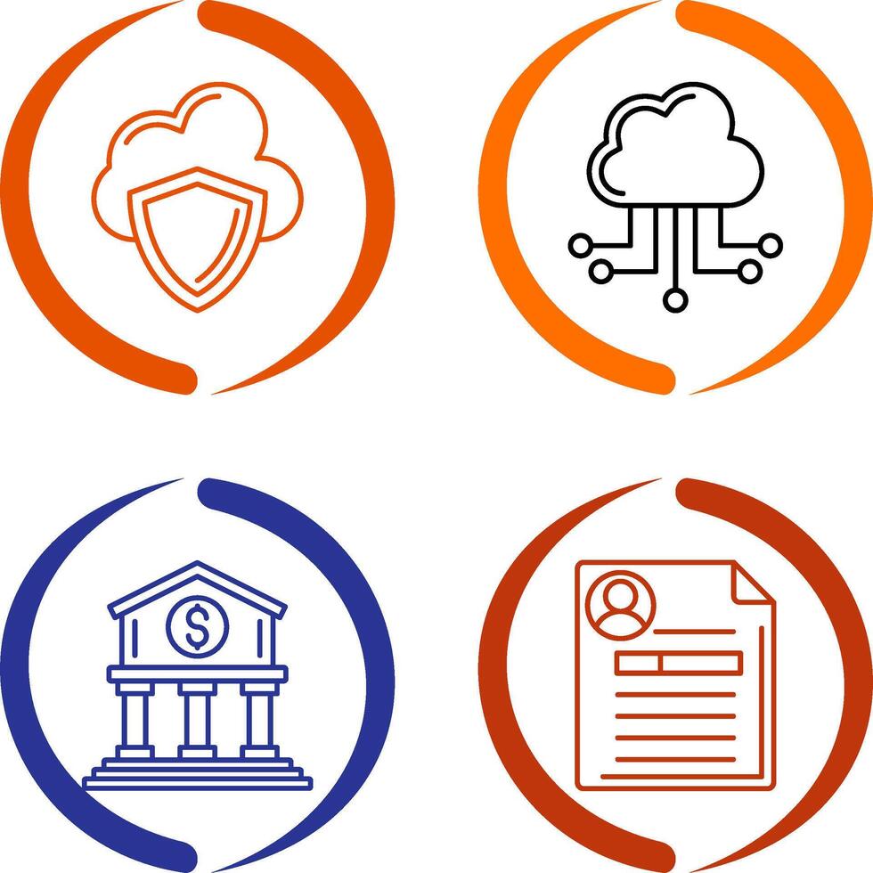 Cloud Computing and Shield Icon vector