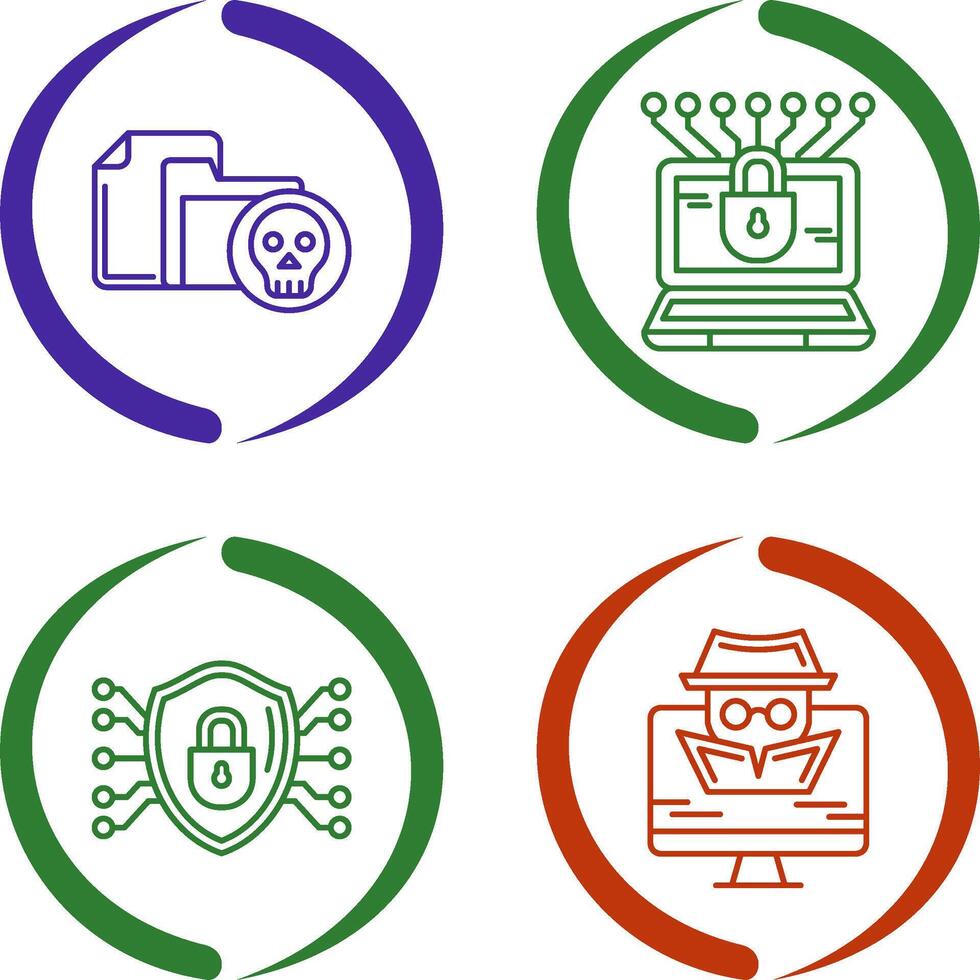Infected File and Money Hacking Icon vector