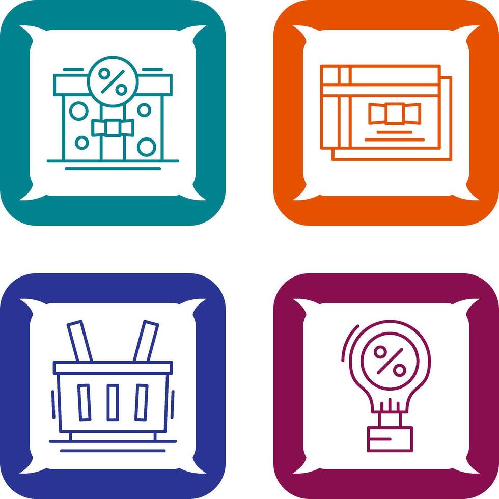 Gift Box and Gift Card Icon vector