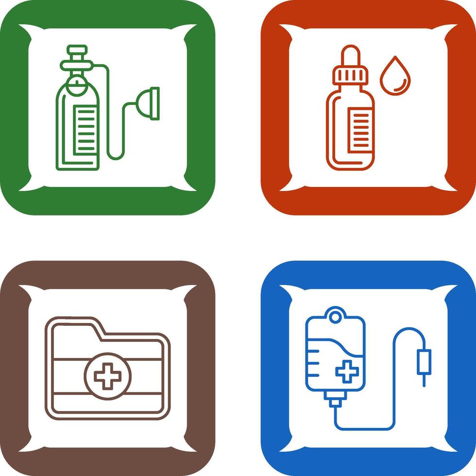 Oxygen and Dropper Icon vector