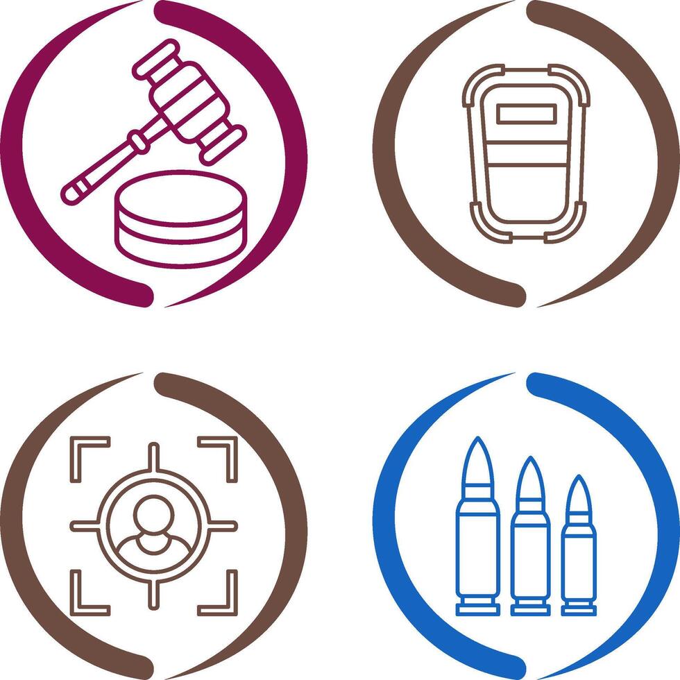 Id Card and Police Badge Icon vector