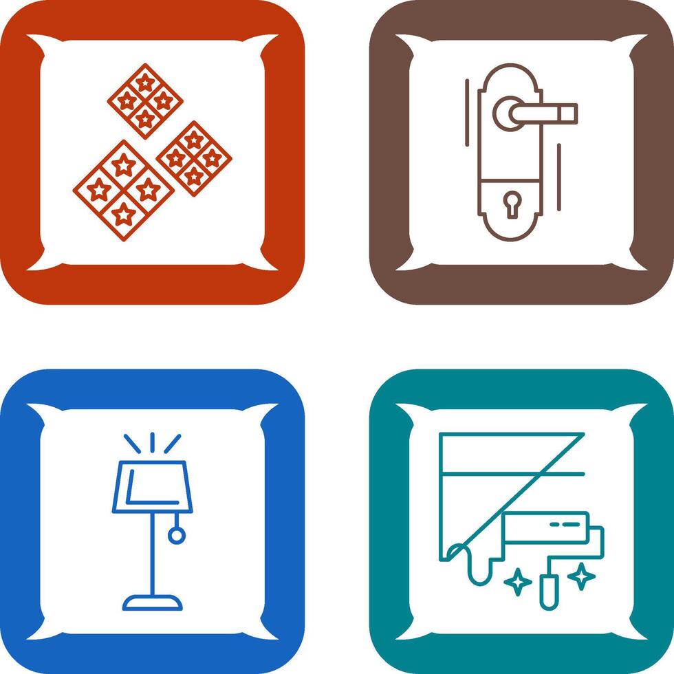Tiles and Doorknob Icon vector