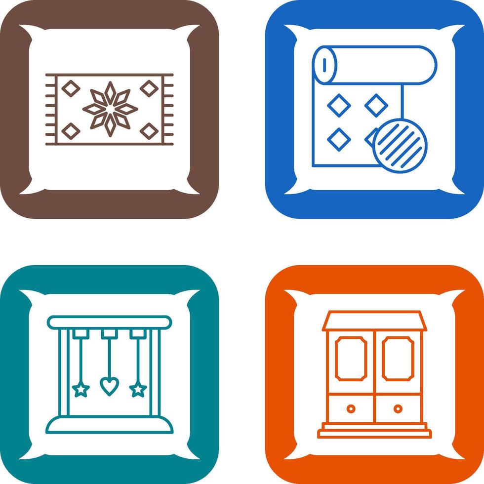 Carpet and Wallpaper Icon vector