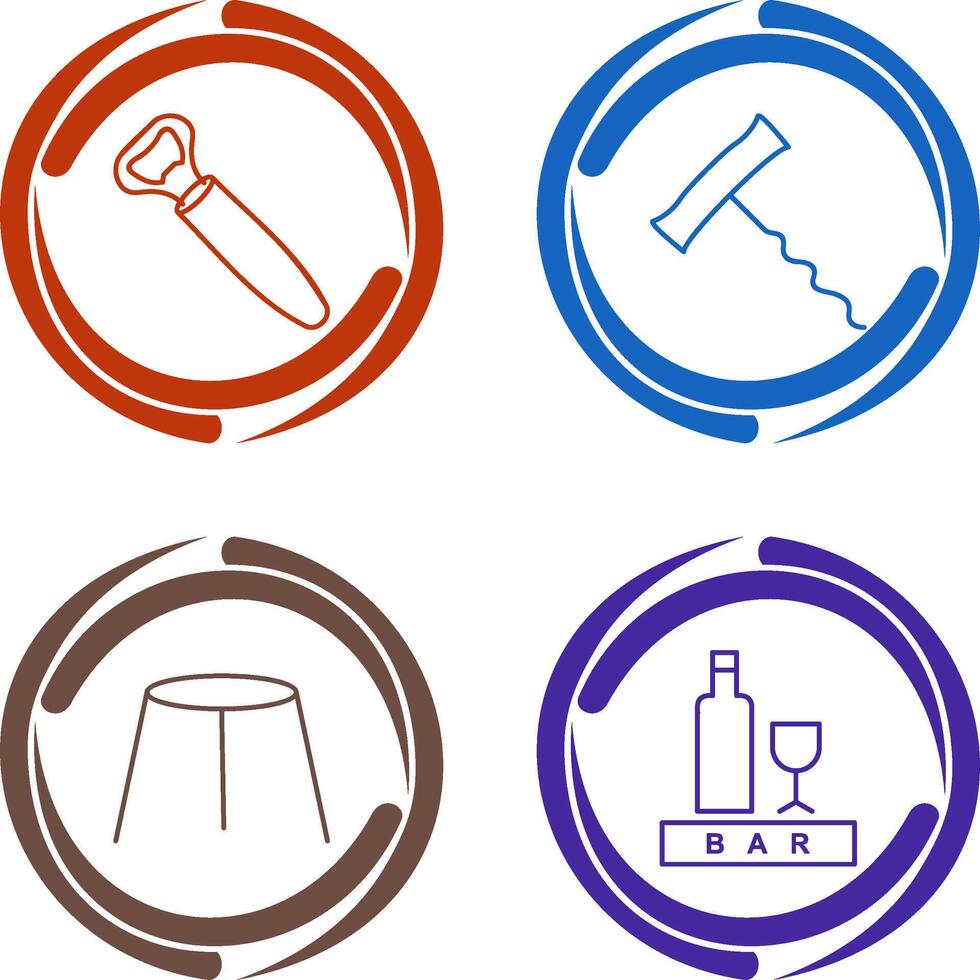 opener and corkscrew Icon vector