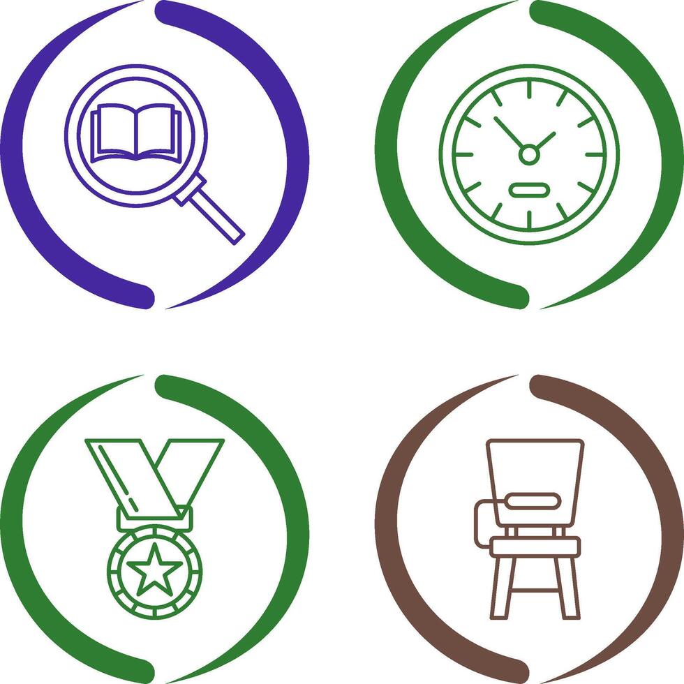 Search and ClockSnack and Money Icon vector