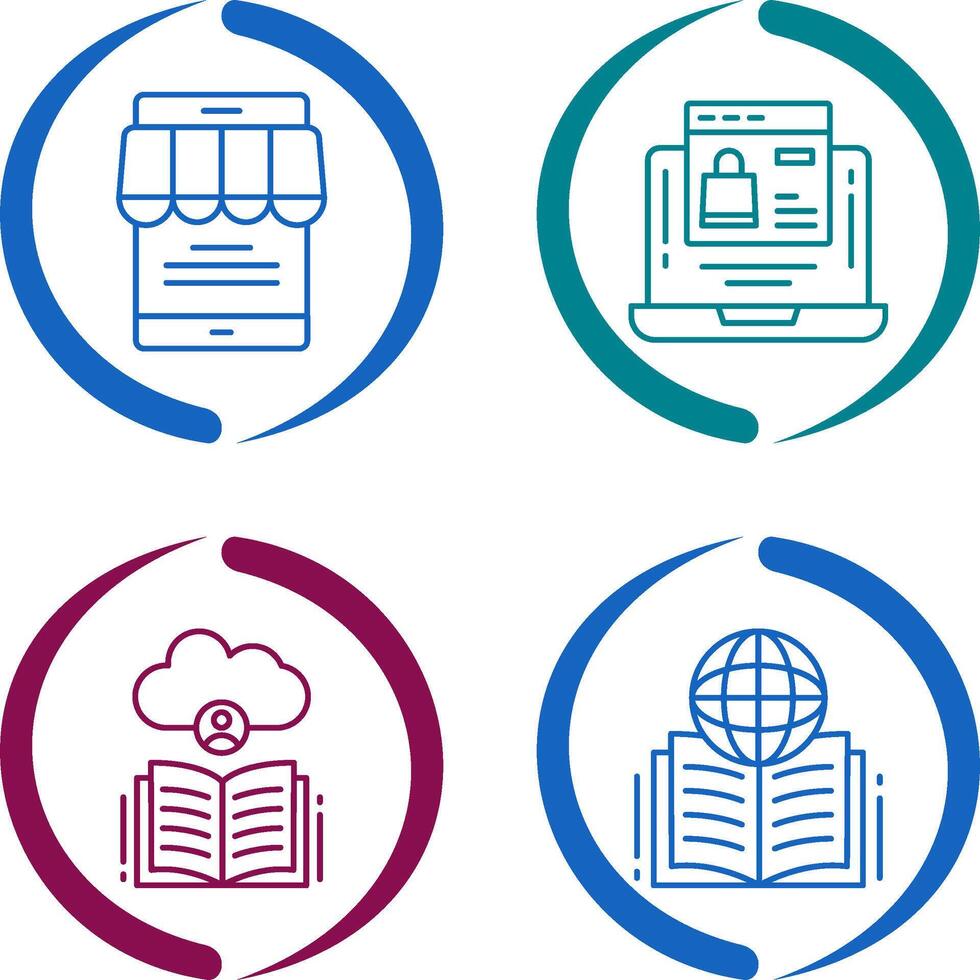 Online Store and Online Shopping Icon vector
