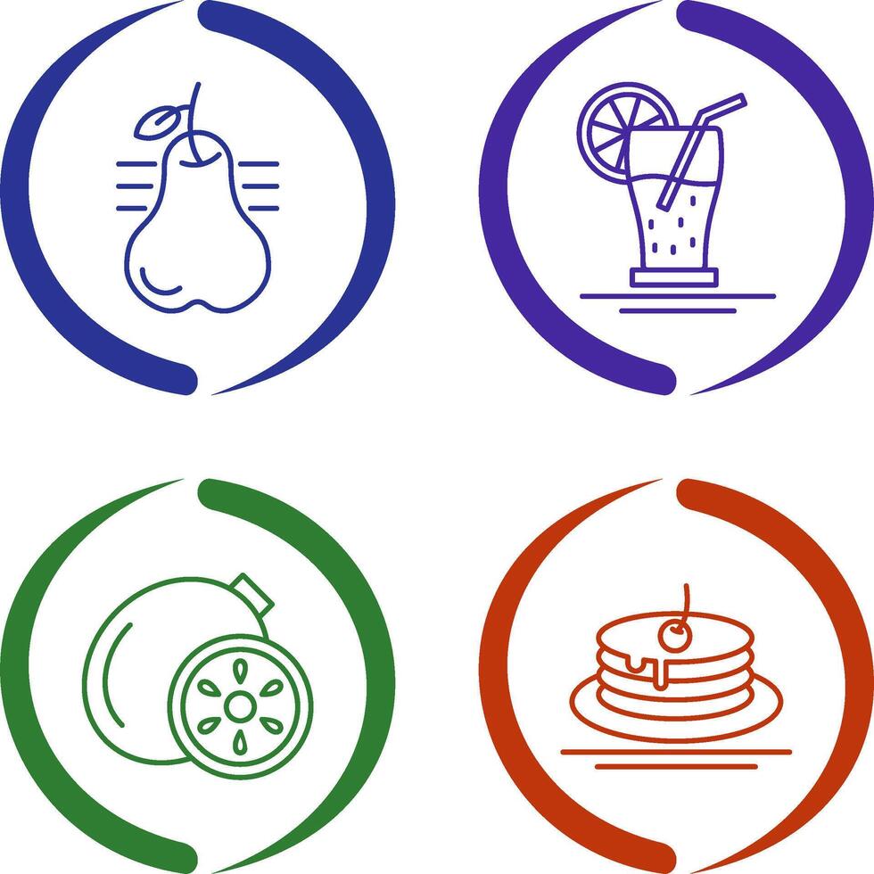 Pear and Orange Juice Icon vector