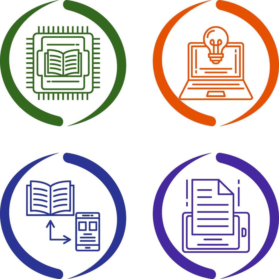 Cpu and Lamp Icon vector