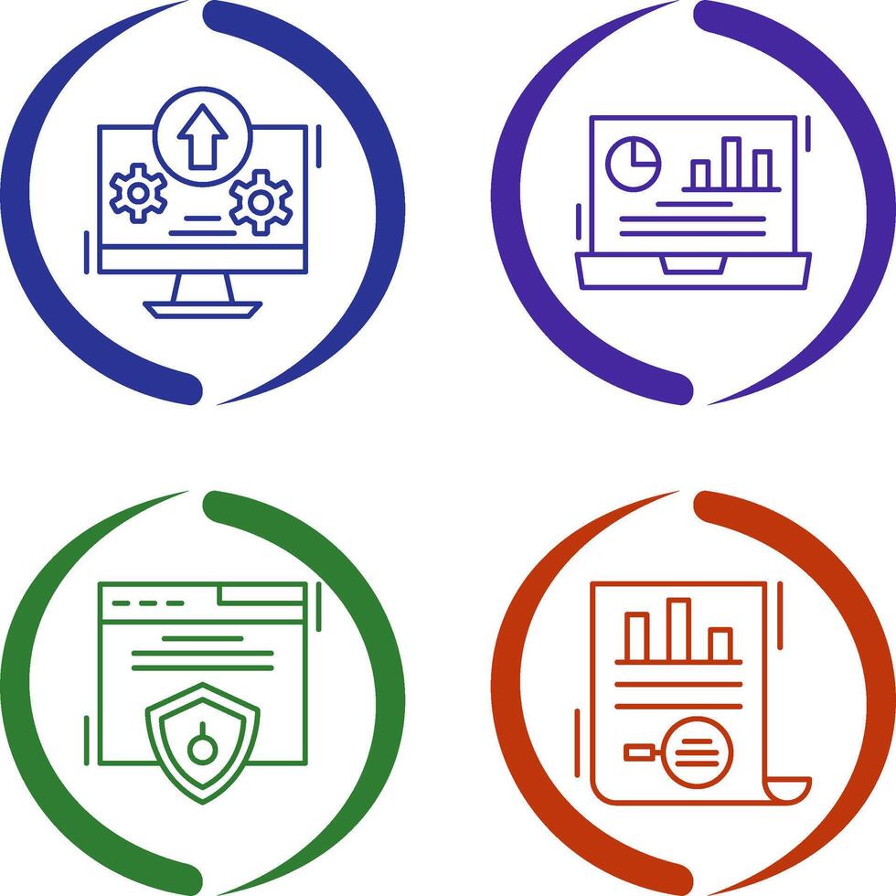 Upload and Dashboard Icon vector
