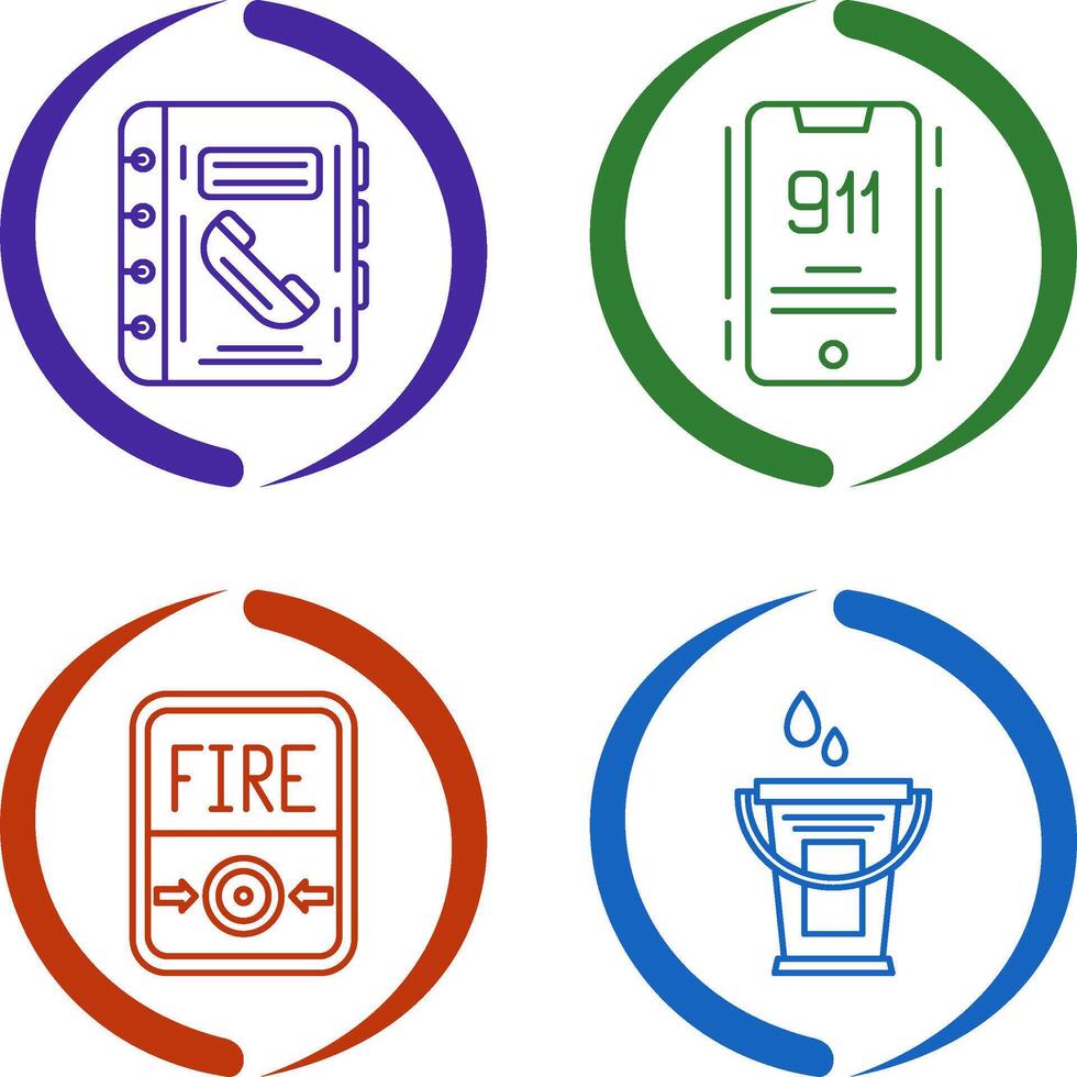 Phonebook and 911 Icon vector