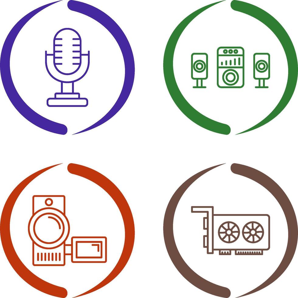 Microphone and Sound System Icon vector